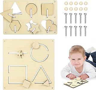Busy Board Accessories,Busy Board Parts Montessori Busy Board Sensory Board Wooden Busy Board Sensory Wall Toys Sensory Toys Activity Board Montessori Busy Board for Kids