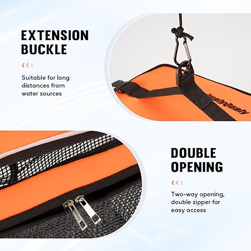 Miniatura 4 de QualyQualy Floating Fish Basket, Fish Basket for Caught Fish, Foldable Fishing Holder Minnow Bucket Portable Collapsible Mesh Fishing Bait Storage