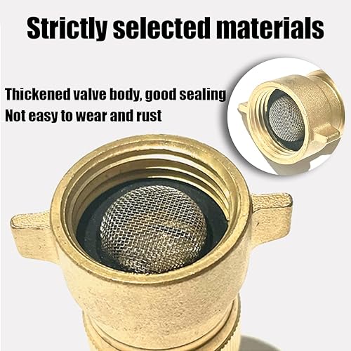 Miniatura 3 de AUCELI Regulador de presión de agua para RV, reductor de presión de agua de latón con pantalla de filtro, regulador de agua de 40-50 PSI para