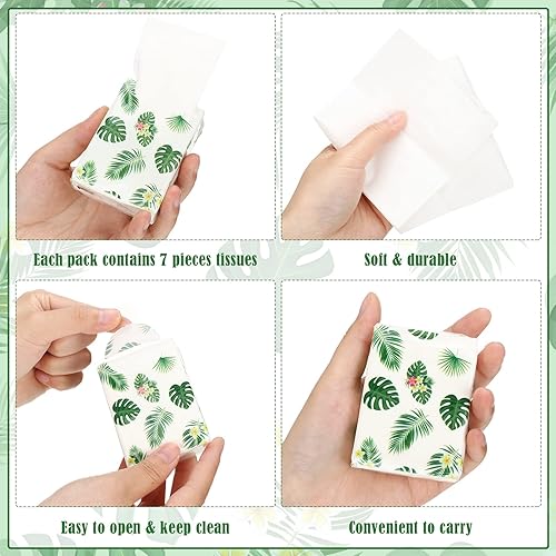 Miniatura 4 de Outus Paquete de 100 pañuelos de bolsillo cristianos a granel, paquetes de pañuelos individuales mini faciales de 3 capas para funeral, boda,