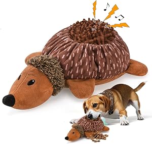LIFLIX 2 in1 Interactive Hedgehog Dog Toy, Plush Dog Snuffle Toy, Enrichment Toys for Small Dog