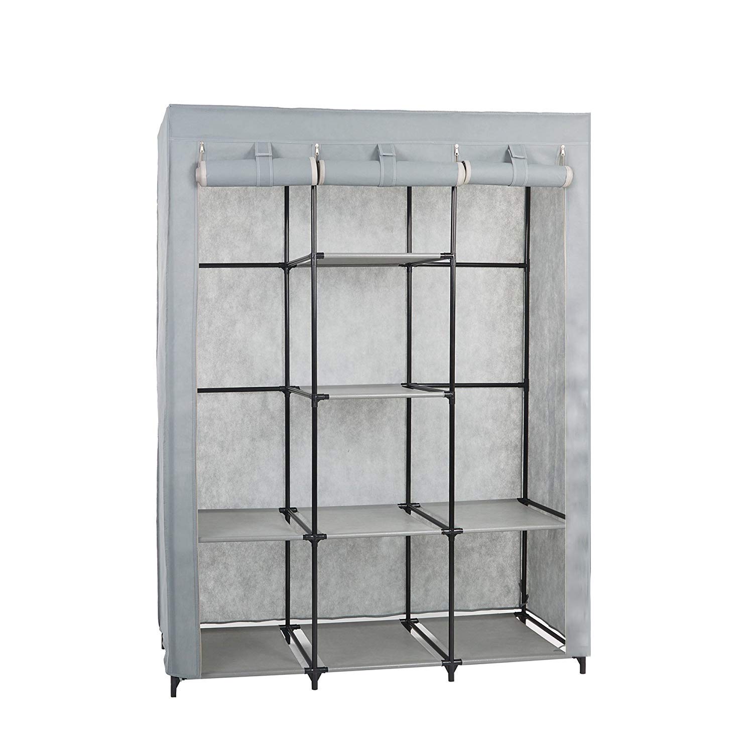 KARMAS PRODUCT Portable Clothes Closet with Dustproof Non-Woven Fabric Cover