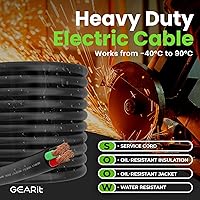 Vista 4 de GearIT Cable de alimentación portátil 14/4 14 AWG (100 pies – 4 conductores) SOOW 600V calibre 14 cable eléctrico para motor, luces portátiles