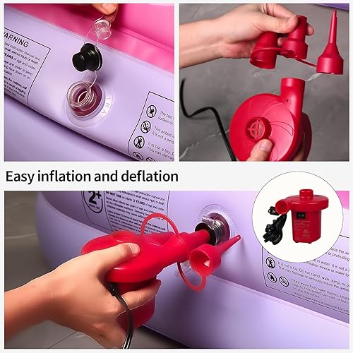 Miniatura 4 de Cirtek - Cama de aire plegable para niños, cama de viaje para niños, colchón de aire para niños, cama de aire para niños, cama de viaje inflable,