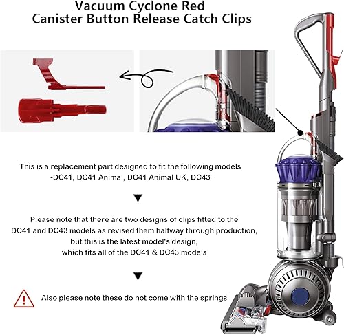 Miniatura 6 de SuperDi Reemplazo de clips de cierre de botón de liberación de botón de ciclón al vacío para Dyson DC41 DC43 DC65-Pieza genérica del mercado de