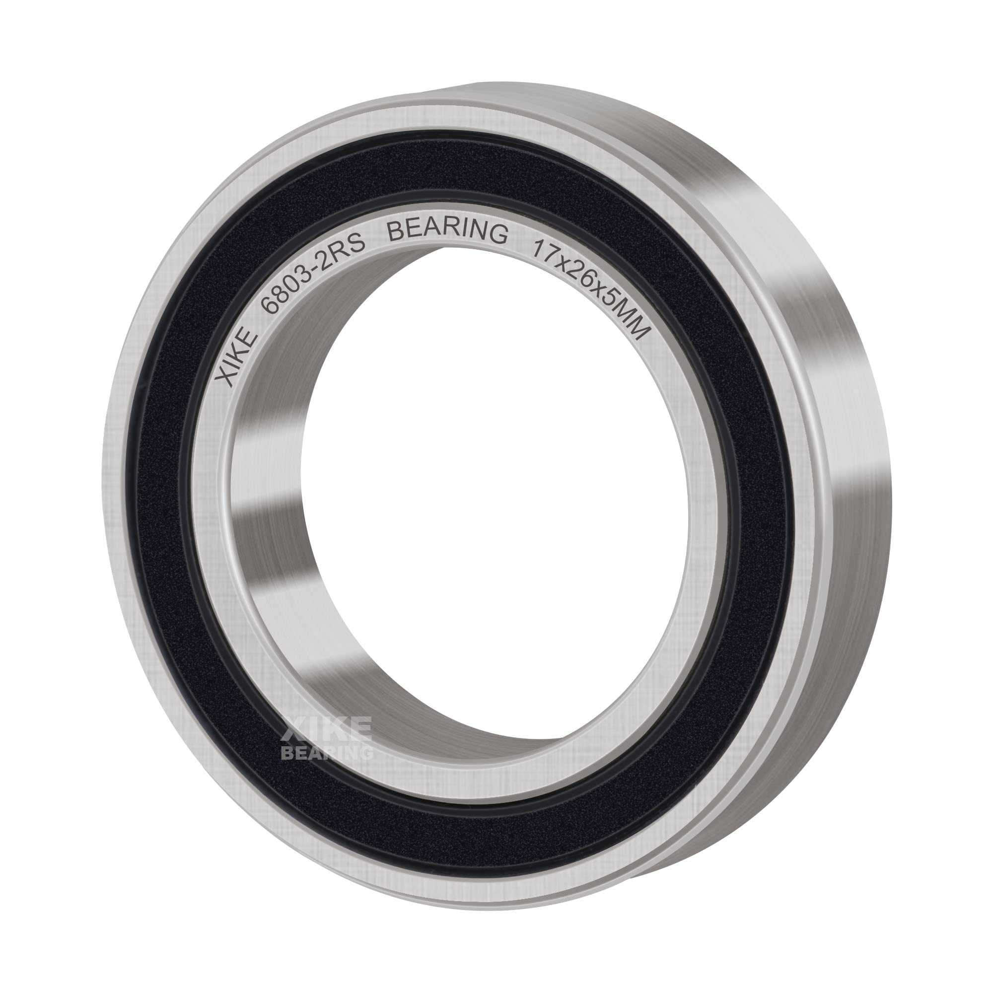 XiKe 2 szt 6803-2RS Łożyska kulkowe 17x26x5mm Gumowe uszczelnione 6803RS Stal chromowa łożyska kulkowe zwykłe.