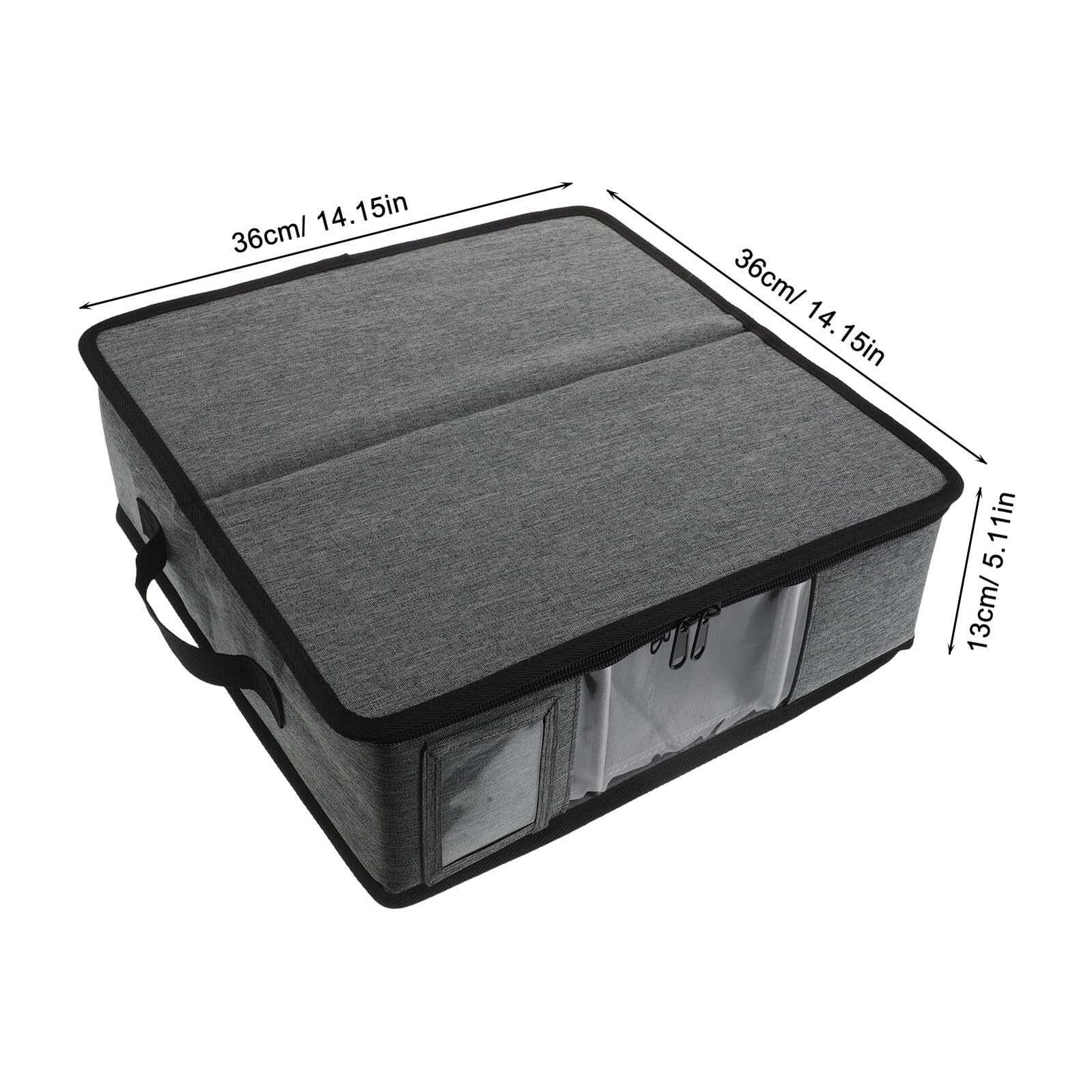 SHINEOFI Caja de Almacenamiento para Tazas con Divisores, Tapa con Cremallera y Asas, Organizador Apilable para Vasos y Tazas de Café, Multiuso para Cocina y Mudanzas, Diseño Compacto