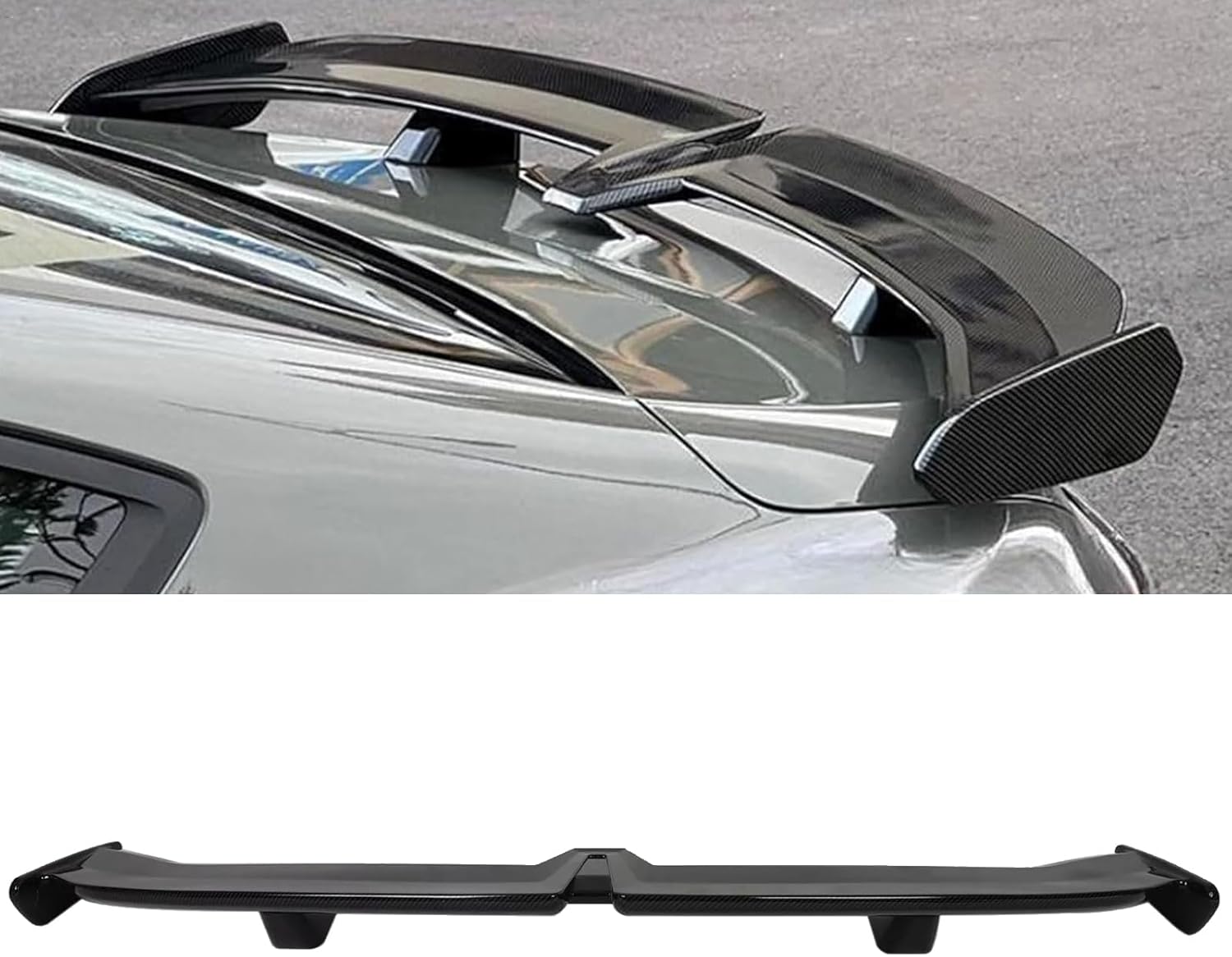 54 Inch Universal Rear Trunk Spoiler PRO Style Trunk Wing Car Tail Spoiler W/Adhesive, Carbon Fiber Look