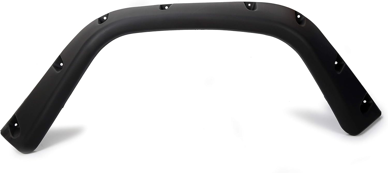 ALMULOO Fender Flares Compatible with 1997-2006 Jeep Wrangler TJ 2004-2006 Wrangler LJ, Smooth Pocket-Riveted Extended Style Wheel Protector Textured Black