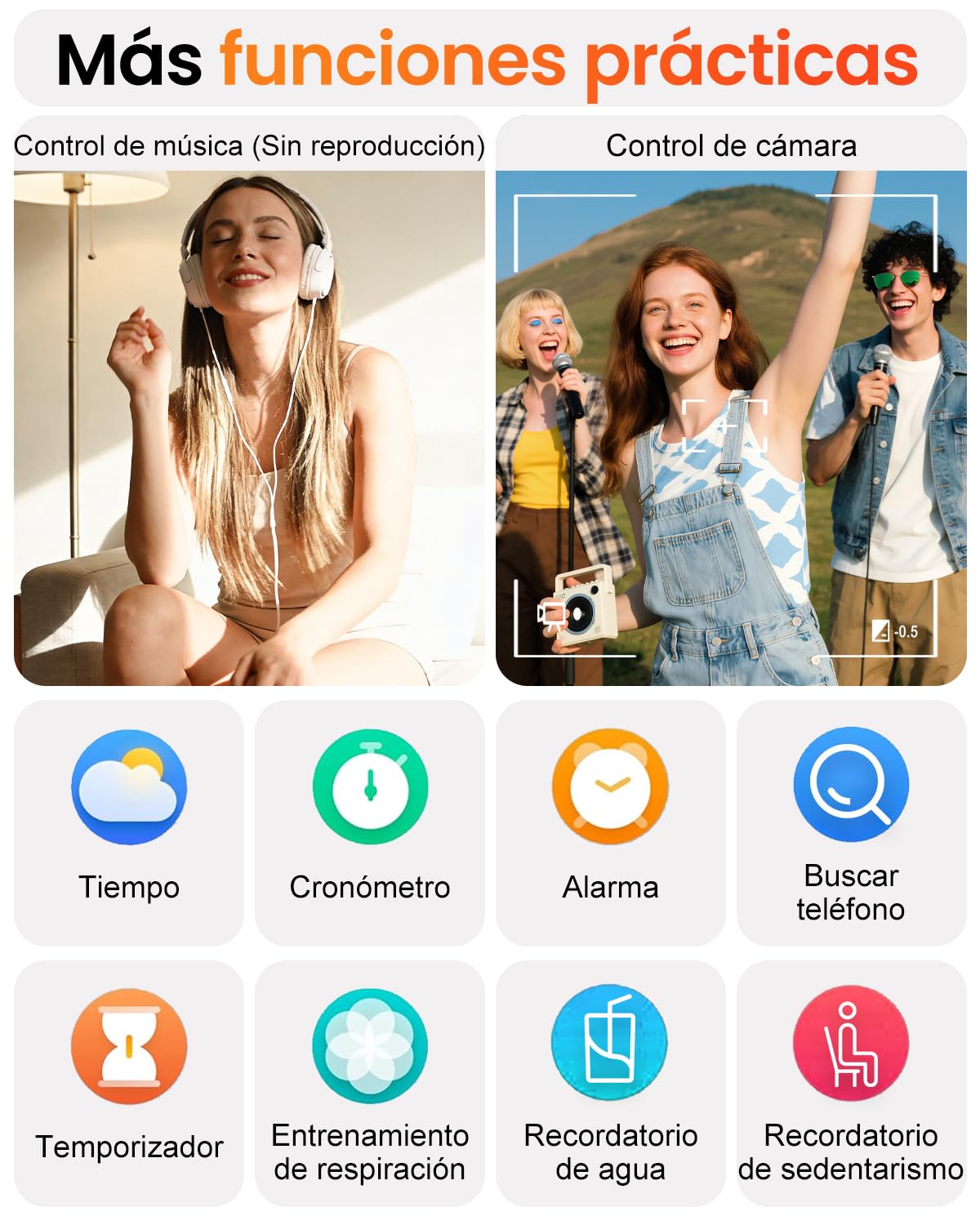 Reloj Inteligente Mujer Llamadas, Pantalla Curva HD de 1,27", Plata | Monitor de Frecuencia Cardíaca SpO2 Sueño, 120+ Modos Deportivos, Podómetro, IP68 Smartwatch Mujer, Android iOS, 2 Correas