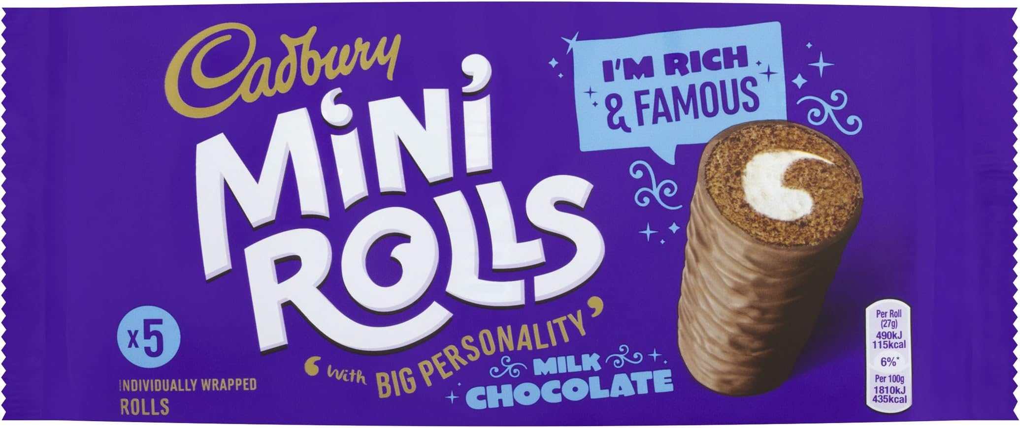 Chocolate Mini Rolls 5pk 144g (Pack of 1)