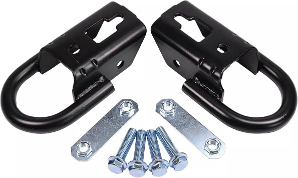 Pair Front Heavy Duty Tow Hooks Kit Compatible with Ford F-150 2009-2021 FL3Z-17A954-C FL3Z-17A954-E FD0817679