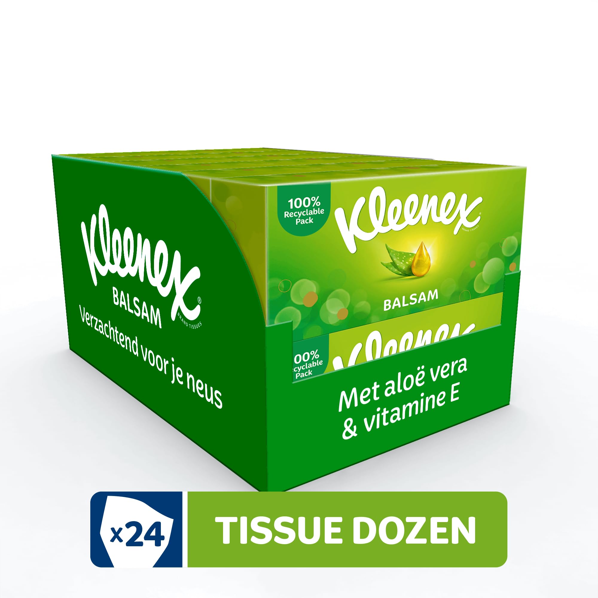 Pañuelos Balsam Kleenex - 1536 pañuelos - 24 piezas - Embalaje de beneficios