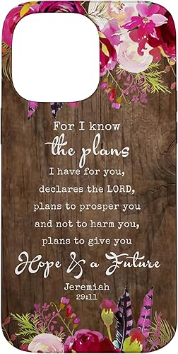 Funda cristiana para iPhone 14 Pro Max For I Know The Plans I Have For You Jeremías 2911