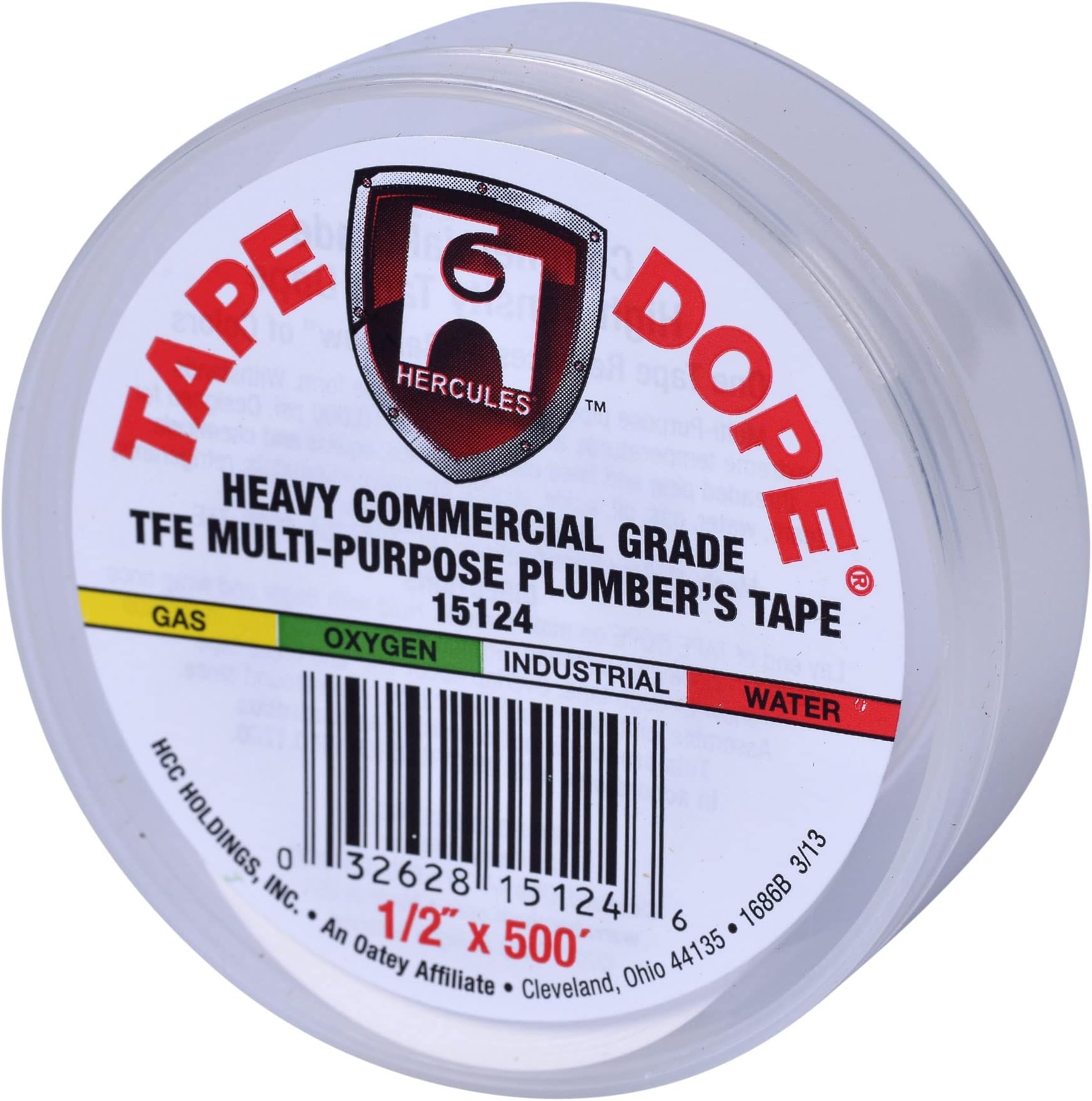 (15124) HERCULES 1/2 X 500 PTFE TAPE D