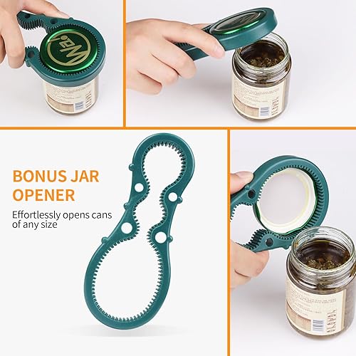 Miniatura 6 de Ancocs Abrelatas eléctrico, abre tus latas con un simple pulsador de botón, sin borde afilado, apto para alimentos y funciona con pilas, regalos de