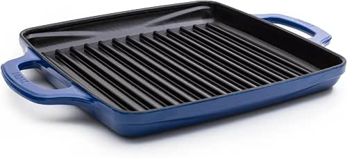 Lodge USA Enamel 11 Inch Grill Pan, Blue