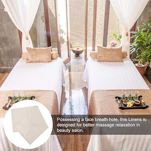 Miniatura 3 de Funda de cama de masaje, sábanas de masaje de belleza, sofá de masaje de salón de spa, protector de cama de algodón suave con agujero para el