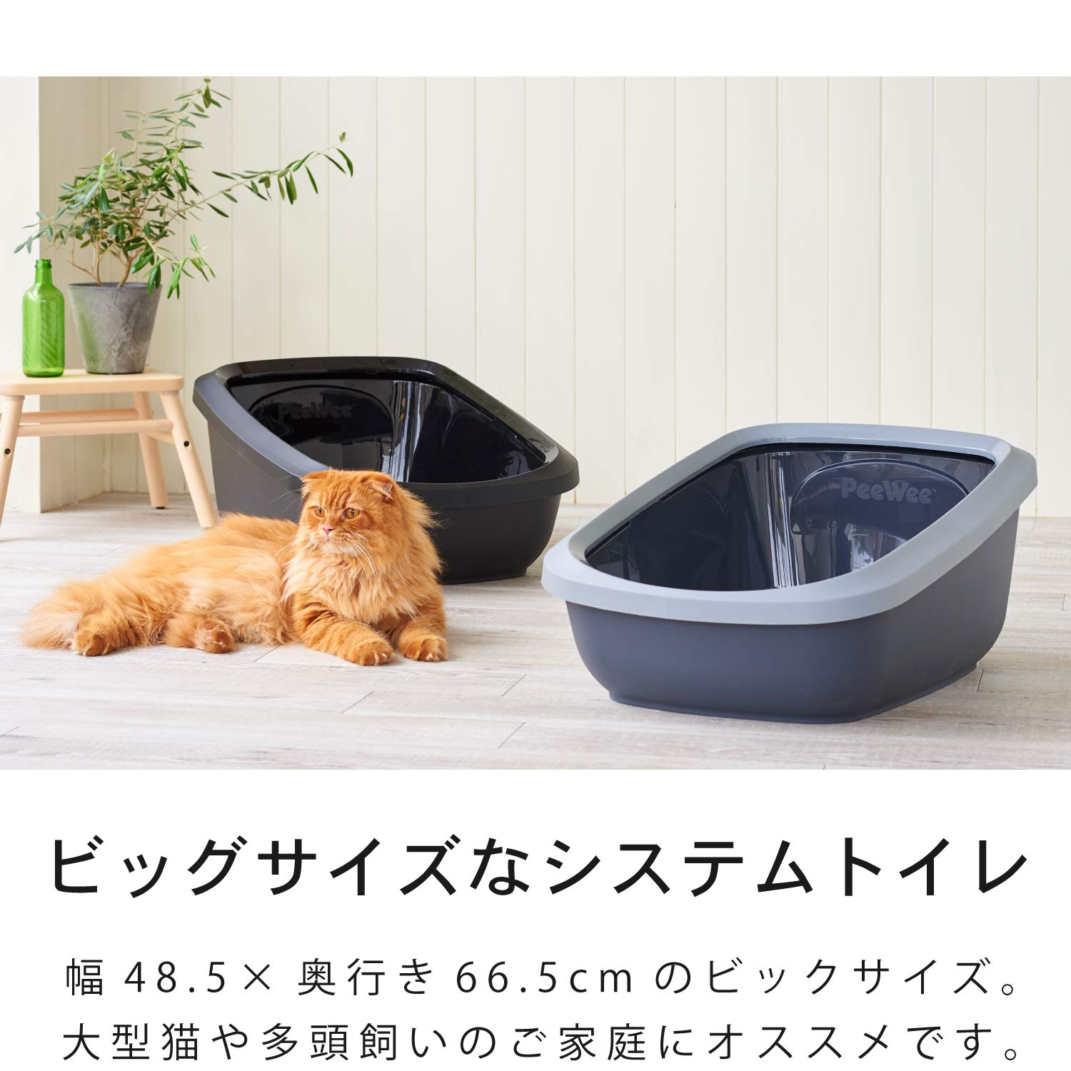 Amazon | 【OFT】 PeeWee エコビッグ グレー 本体+木製ペレット