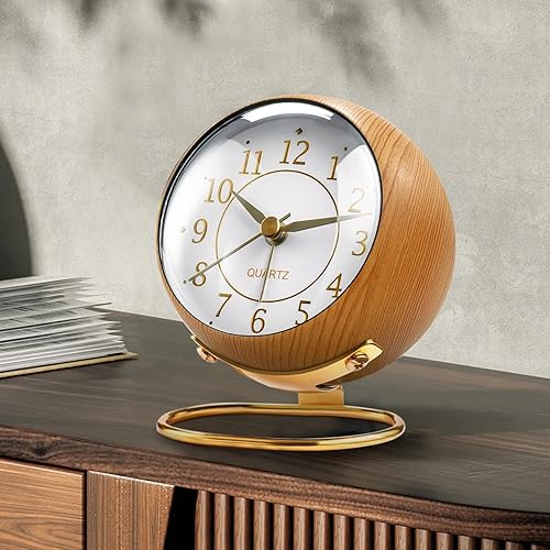 Miniatura 7 de Tetino Small Clock,Alarm Clocks with Snooze Night Light,Battery Operated,no Ticking Sound,for Bedroom,Living