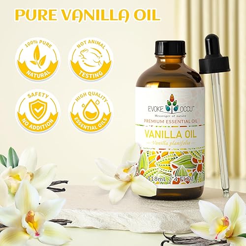 Miniatura 9 de Evoke Occu Aceite esencial de vainilla, 4 oz, puro, para difusor del hogar, fragancia para masaje, fabricación de jabón, para creación de velas, 4