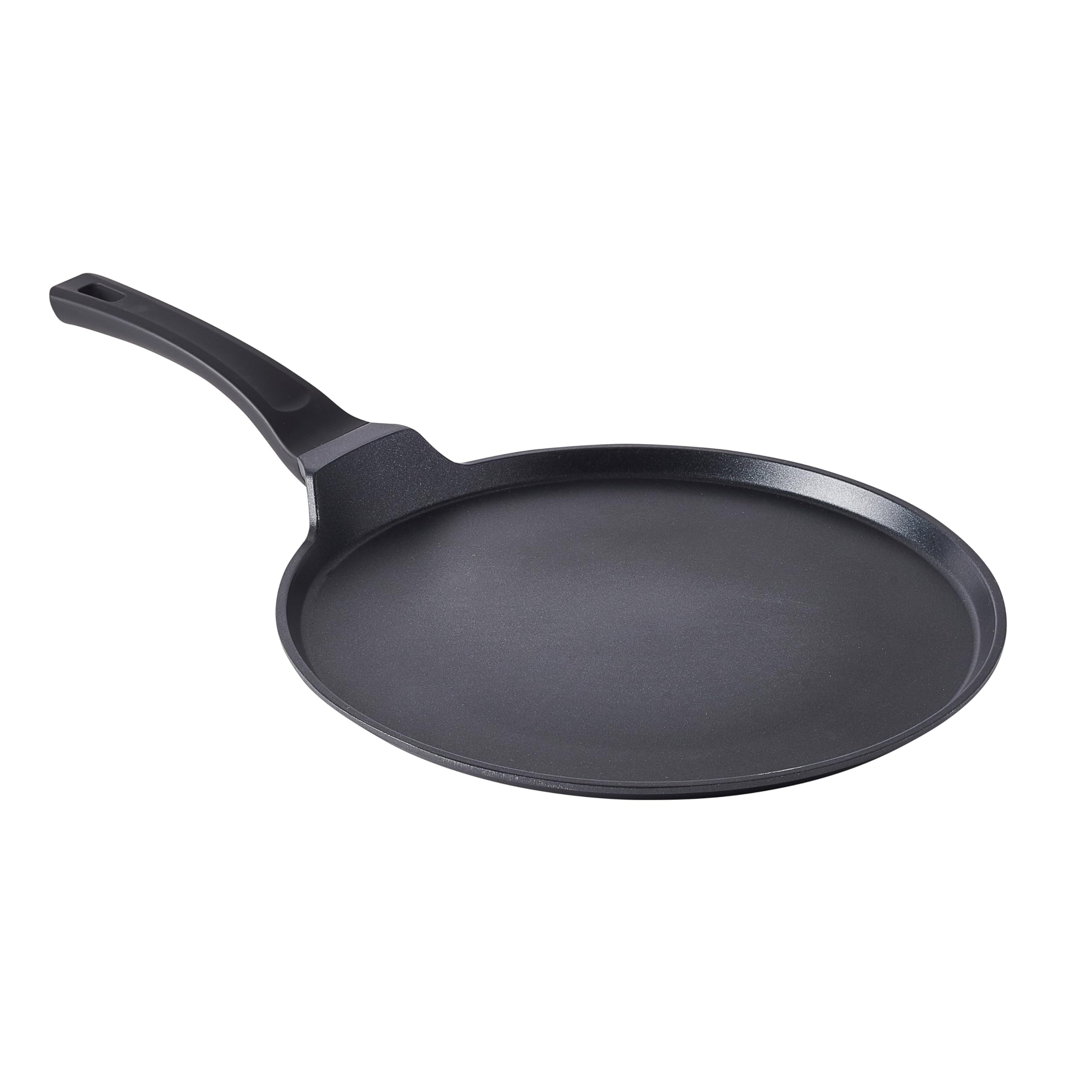Mastrad - Poêle À Crêpes 32 cm - Poêle À Crêpière – Revêtement Céramique Sans PFAS/PTFE – Tous Feux Dont Induction – Fond Alvéolé – Cuisson Saine & Homogène, Noir