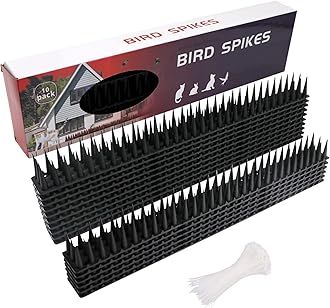 10PCS Fence Spikes for Bird Pigeon Cat Plastic Bird Spikes Pigeon Spike Garden Security Bird Deterrent Spikes for Squirrel Pigeon
