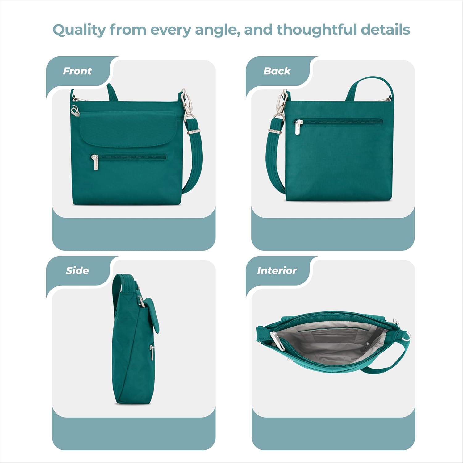 Travelon Anti-Theft Classic Mini Shoulder Bag - Image 6