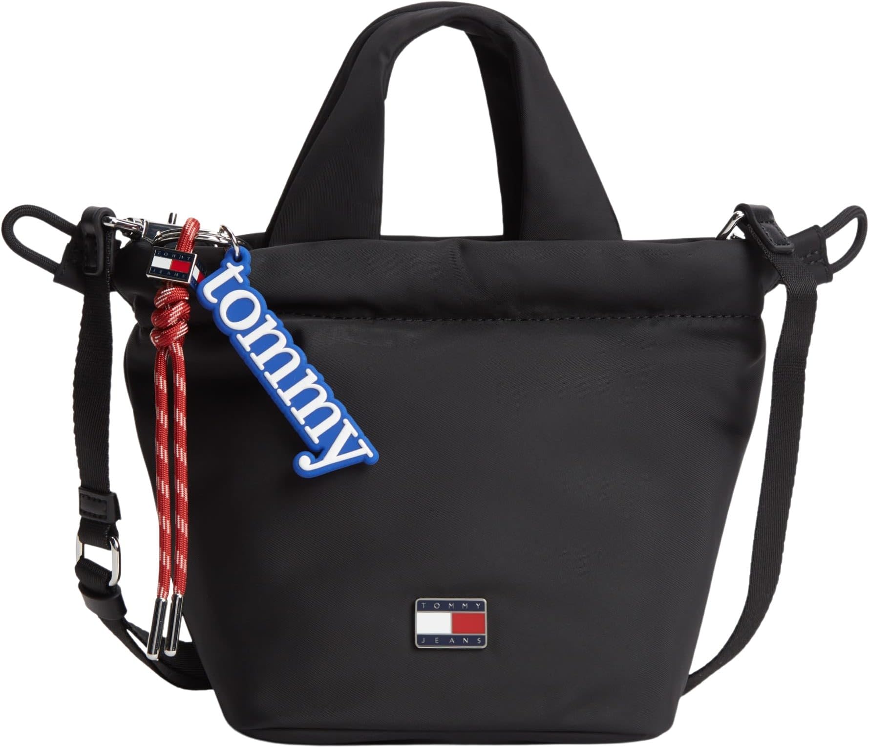 Tommy Jeans Bayan Tjw Icon Charms Bucket Bag Aw0aw18781 Torba Çanta, Siyah (Siyah)