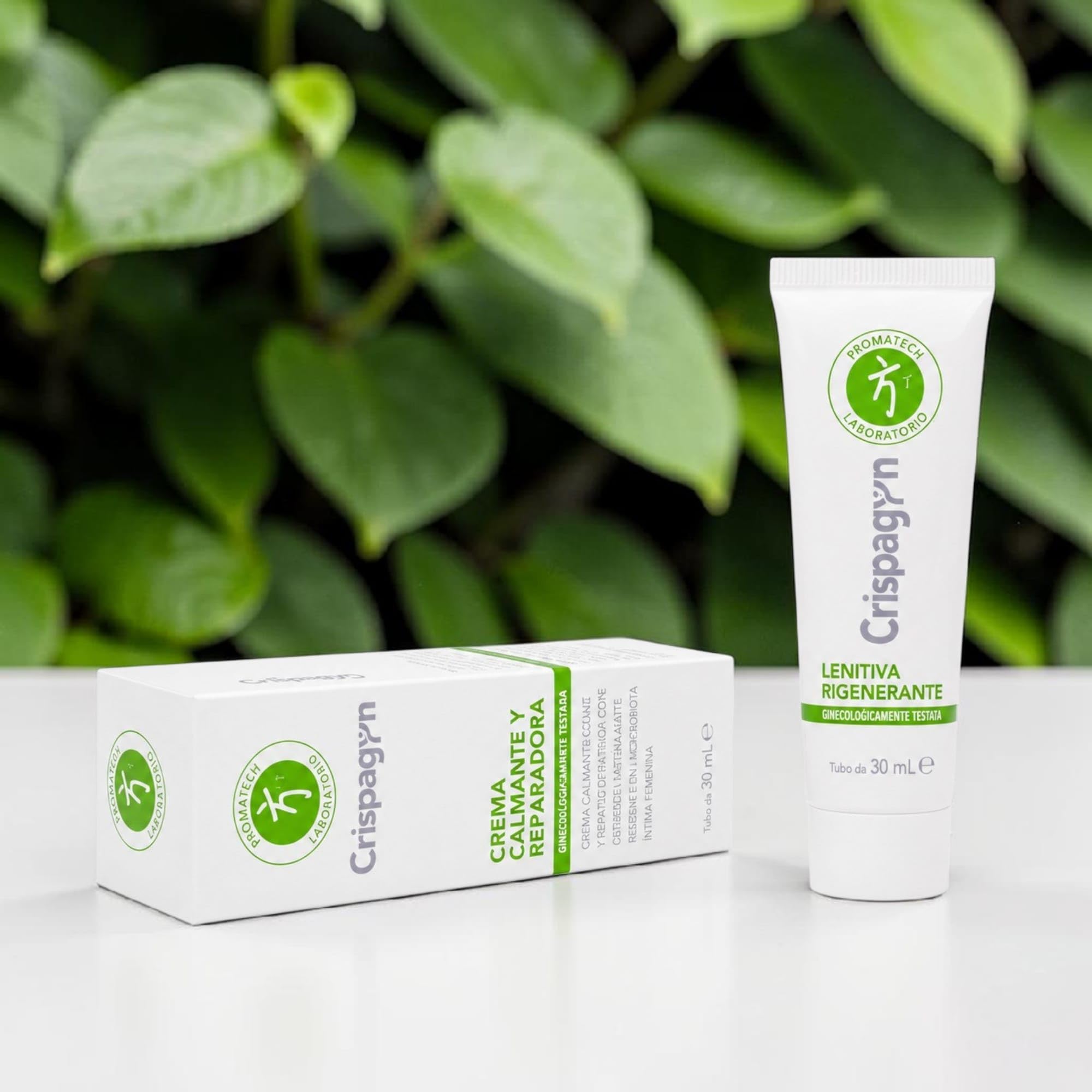 Bromatech Crispagyn 30 ml - Crema Íntima Calmante y Regeneradora con Lactobacillus crispatus - Alivio de Sequedad, Picor y Ardor Vaginal - Restaura la Flora y Microbiota - Uso Tópico