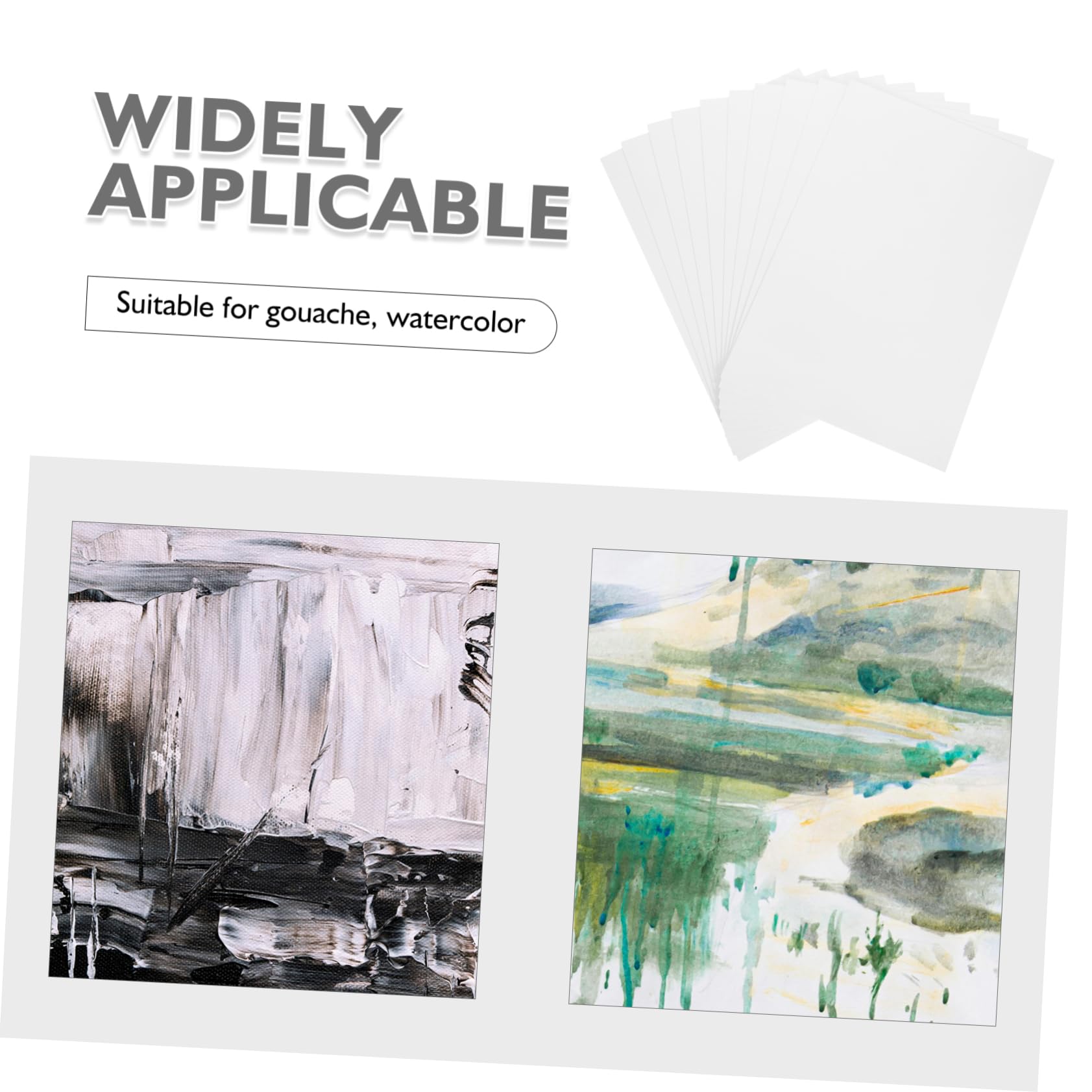 Papier Cartonné Aquarelle 8k 600g, 10 Feuilles, Blanc Texturé