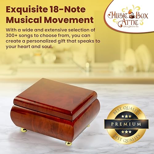 Miniatura 4 de Simple pero hermosa y elegante caja de música de 23 notas Hi Gloss - Vals carrusel (Swiss 22 Note)