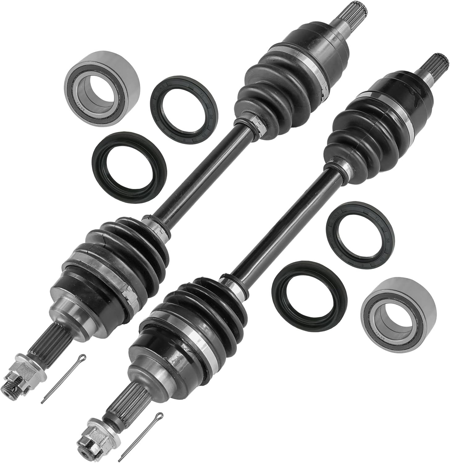 Caltric Front Left Right CV Joint Axle w/Bearing Compatible with Honda 44250-HN8-A43 44350-HN8-A43