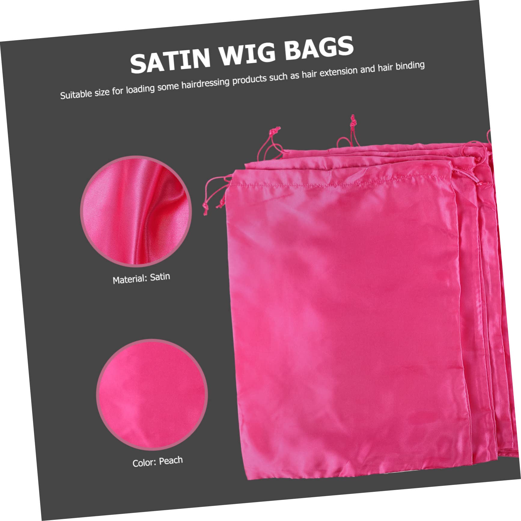 10stücke Kordelzug-wig-taschen Satin Aufbewahrungssäcke Für Perücken Kosmetik Mehr Praktische Reisetaschen Mit Zugband Für Täglichen Bedarf Haushalt Aufbewahrungstaschen