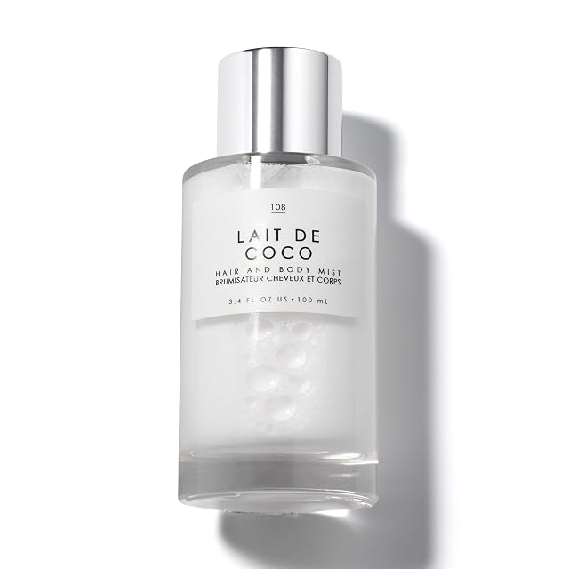 Le Monde Gourmand Lait de Coco Hair Body Spray Mist - Bergamot Vanilla Coconut Fragrance Notes- 3 4oz