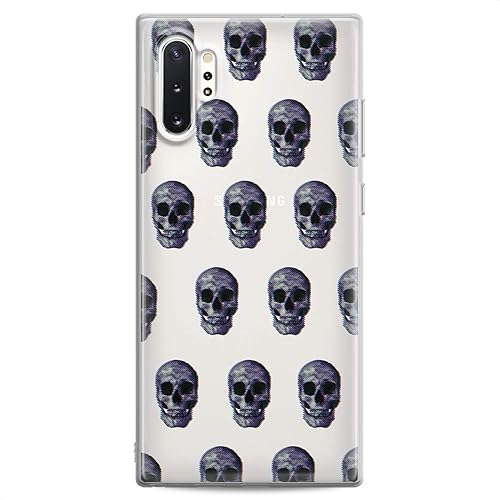 Cavka Funda compatible con Samsung A91 A70 A52 A51 A50 A20 A11 A12 A13 A14 A03s A02s Trippy Skull Slim Fit Horror Soft Cute Terrible Clear Design