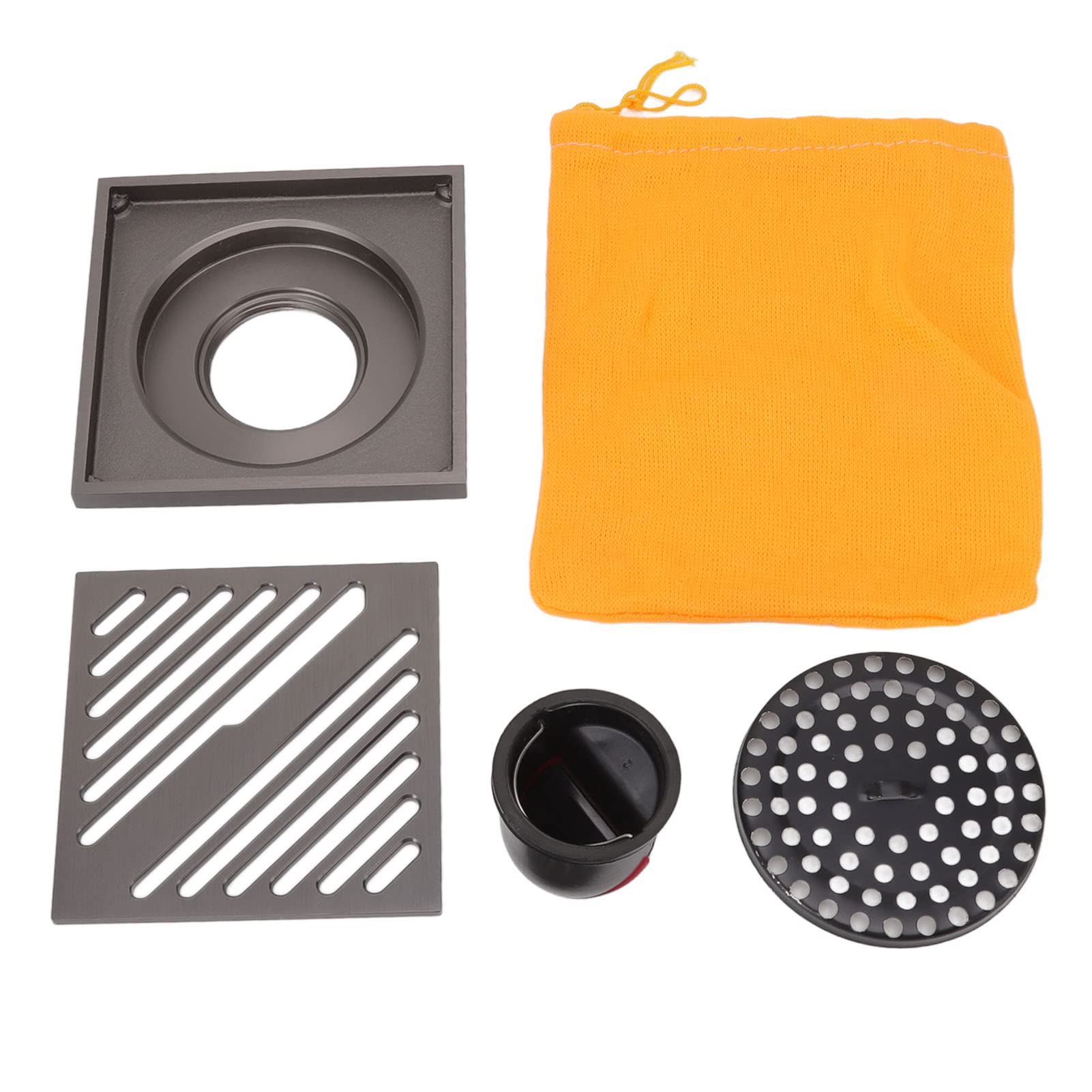 Siphon de sol de douche carré en acier inoxydable pour accessoires de maison et de cuisine