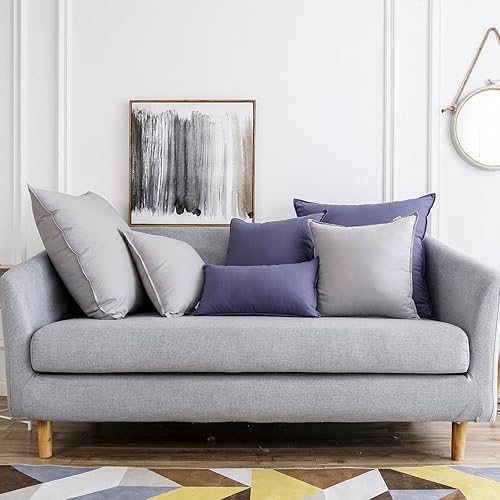 Miniatura 2 de Jeanerlor Fundas de cojín cuadradas y decorativas de lino y algodón suave, para bar, cafetería y habitación de juegos, de 24 x 24 pulgadas (60 x 60