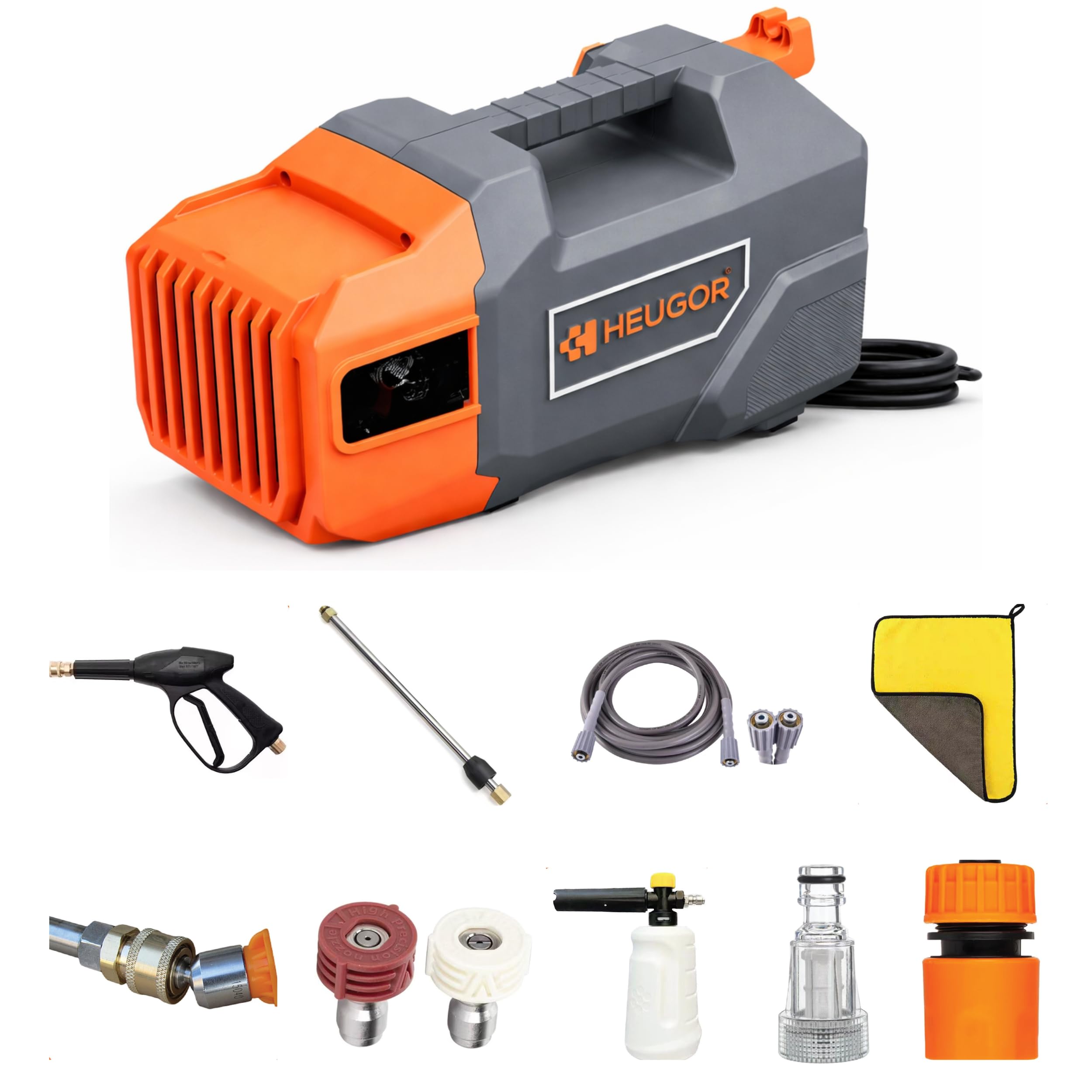 G5 High Pressure Washer, 950W Induction Motor, 2175 PSI, 7 LPM Max Flow, Self Suction, Auto Stop, Compact Portable Design-picture-12