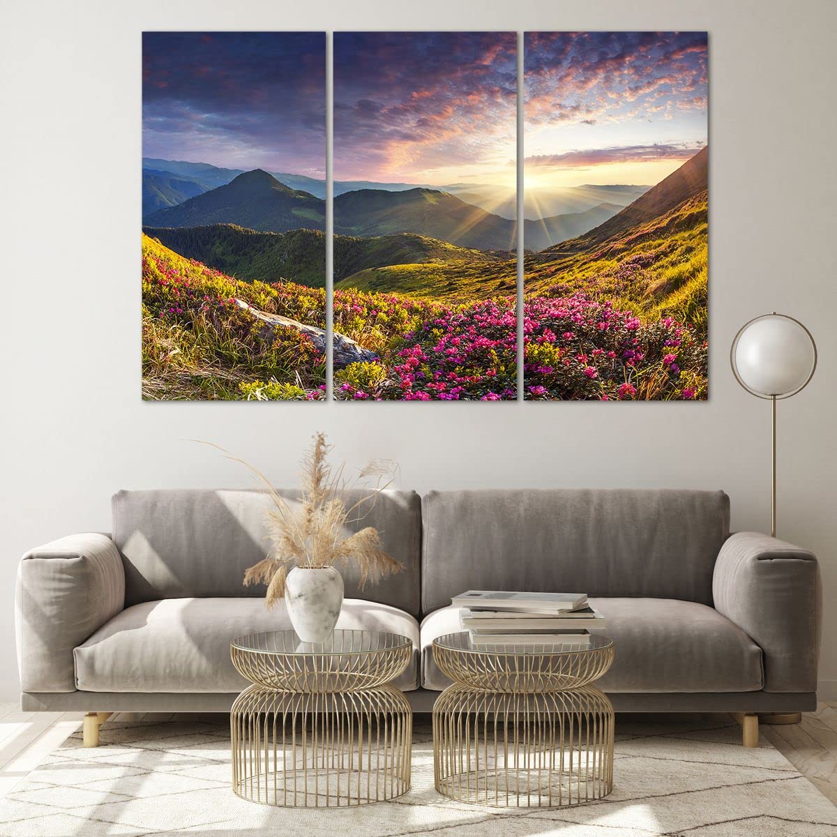 Moderne Impression sur Toile 100x70cm Image Tableau Decoration Murale Paysage Pôle Nord Aurores Boréales Tableaux Decoratifs Muraux Chambre Horizontal Deco Décoration Salon Art Wall AA100x70-5321