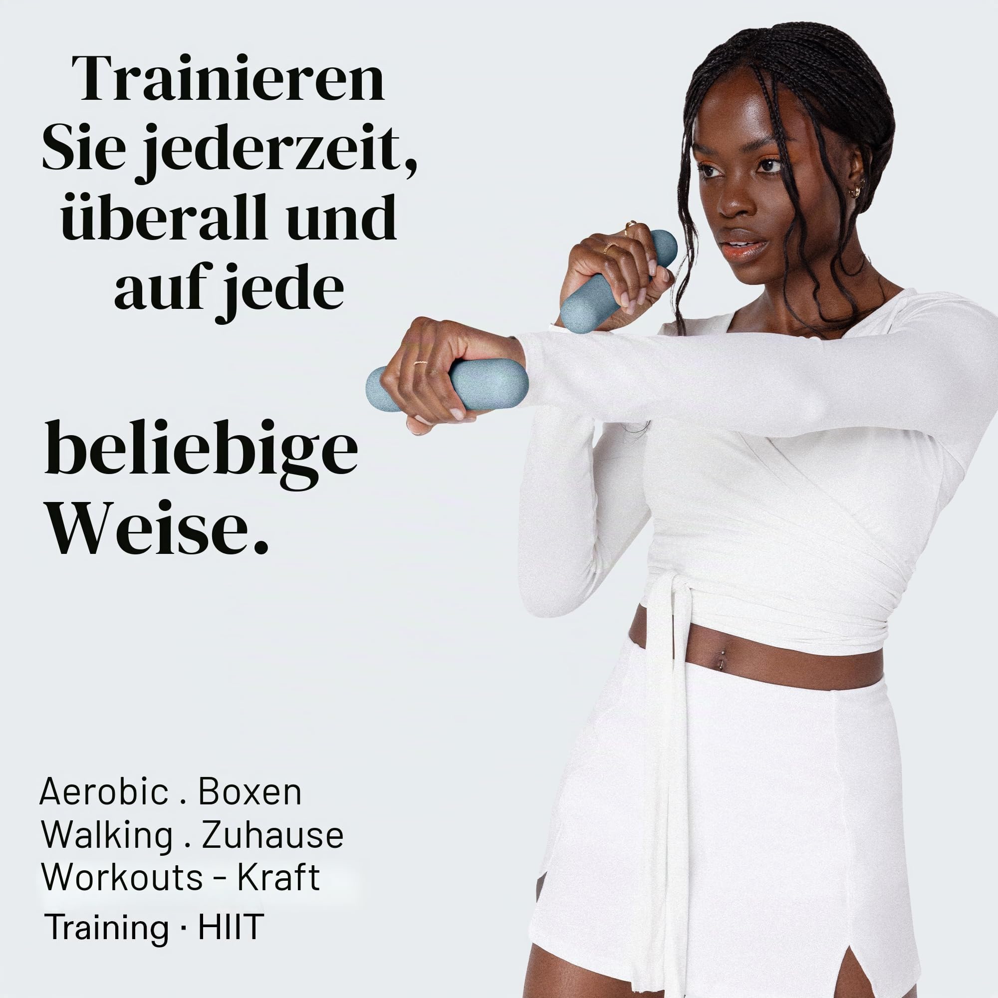 Bala Hanteln Set mit 2 Hanteln für Frauen und Männer, 1,8 kg Hanteln, 2 Stangen für Gehen, Krafttraining, HIIT, Boxen und Aerobic, Gewichte für das Training zu Hause