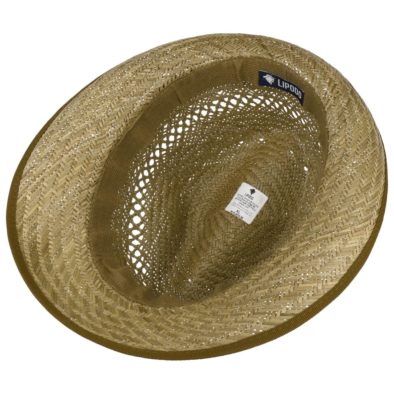 Lipodo Chapeau en Paille Basic Bogart Femme/Homme - Made in Italy de Soleil Plage avec Ruban Gros Grain Printemps-ete Ete