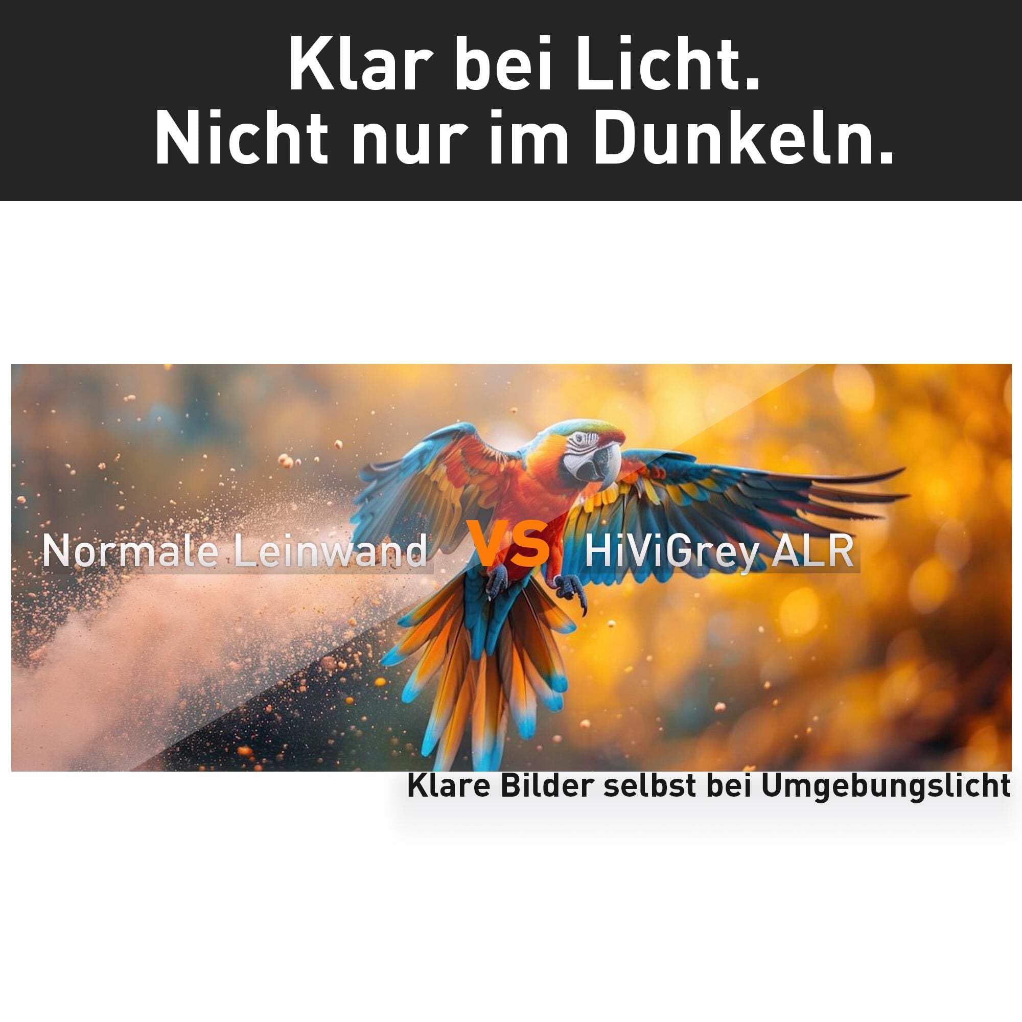 Ultra Thin Zero ALR Akustik RahmenLeinwand Hochkontrast Tuch: HiViGrey Cinema 5D MP HDR Akustisch transparent Micro Perforated Gain=1,25/Randlos/Not for UST (16:9 120Zoll Bild:265x149cm)