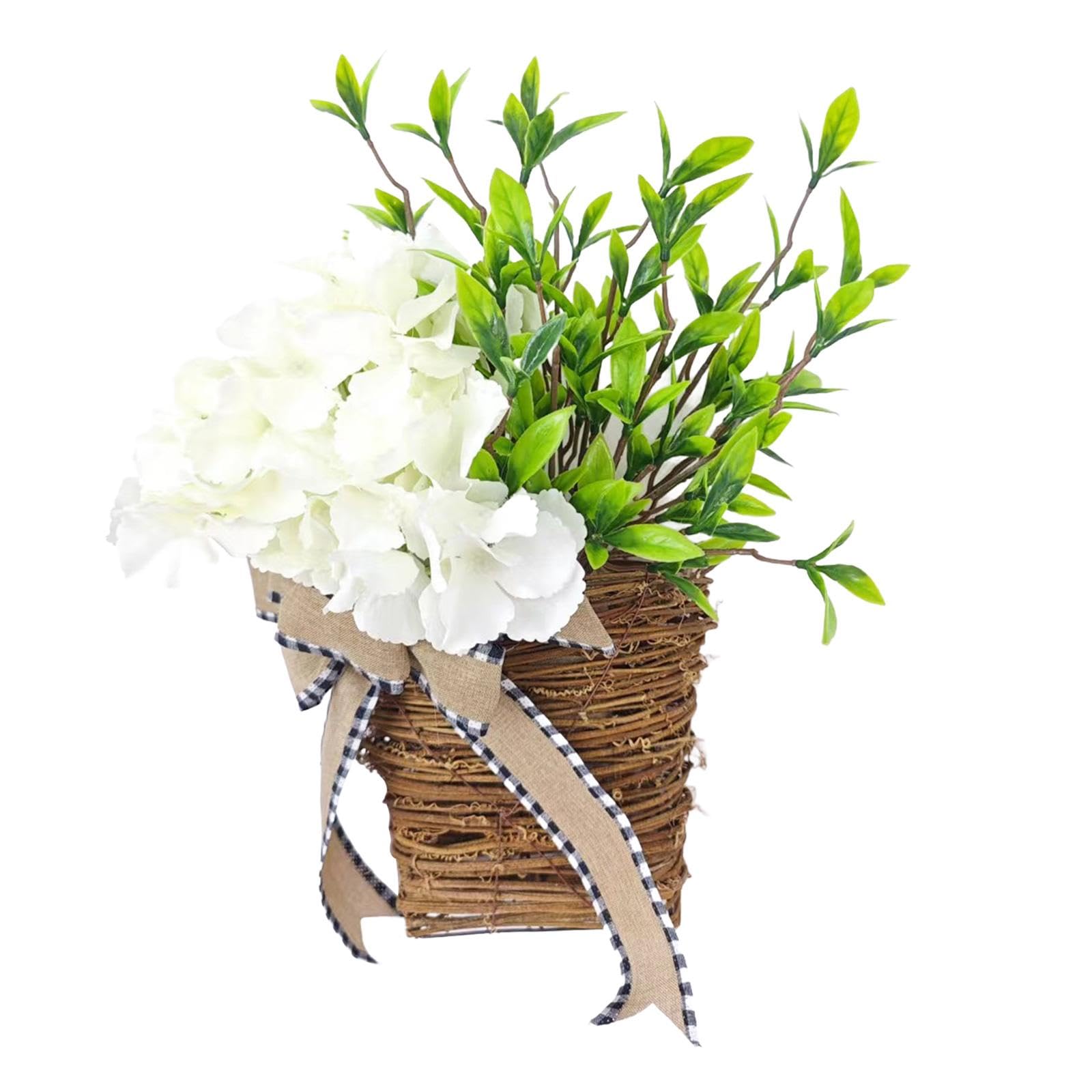Hanging Artificial Flowers Basket Fake Hanging Plant for Outdoor Home Garden-image-5