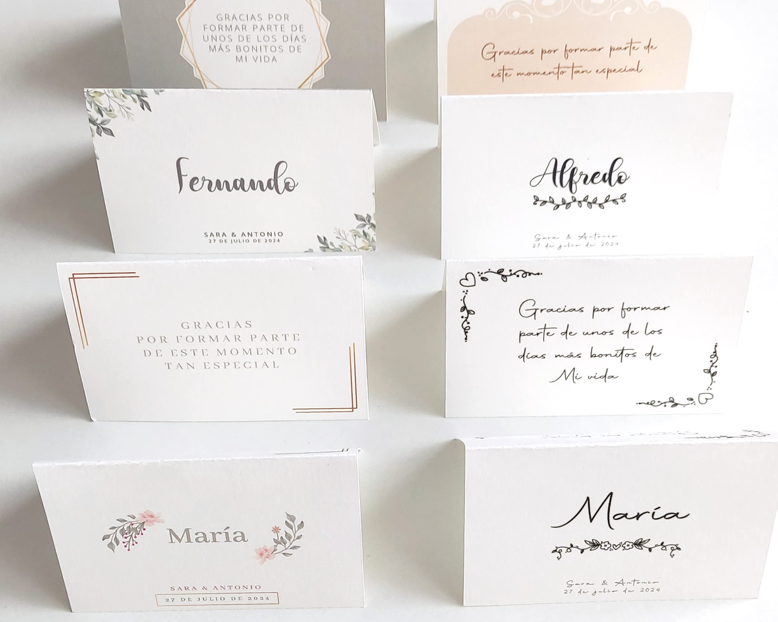 Marcasitios con mensaje agradecimiento