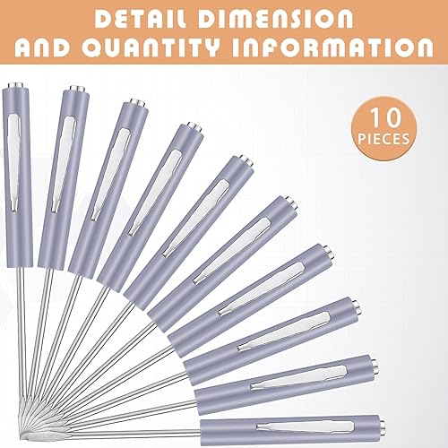 Miniatura 14 de Honoson 10 destornilladores de bolsillo mini tapas y clips de bolsillo, destornillador pequeño magnético ranurado con una sola cabeza de hoja