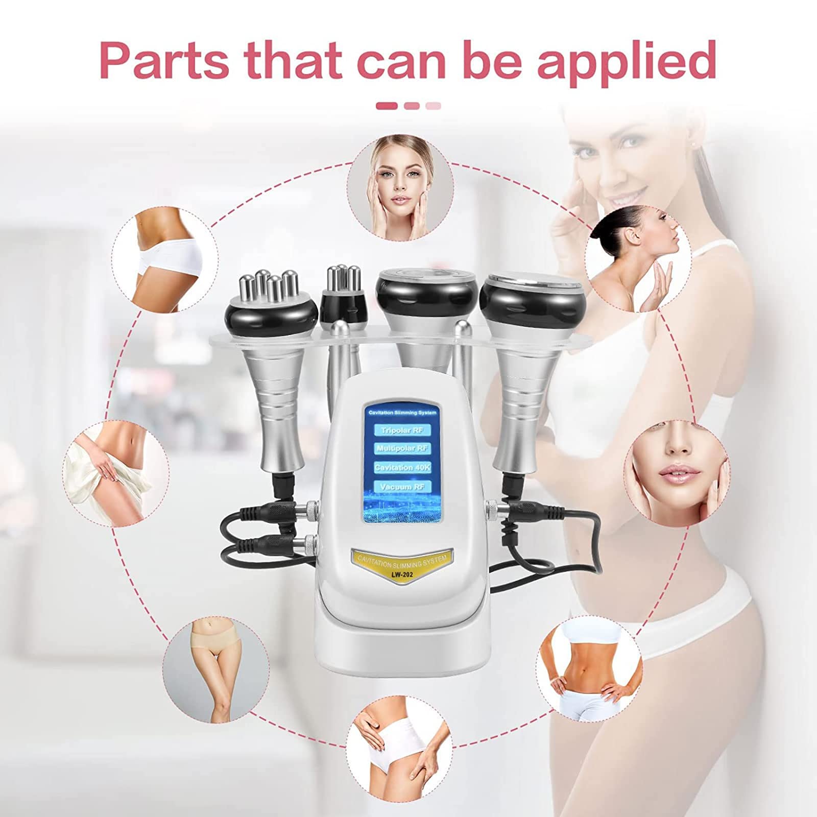 Fat Removal Machine, 4 in 1 Vacuum Cavitation Machine, Ultrasonic