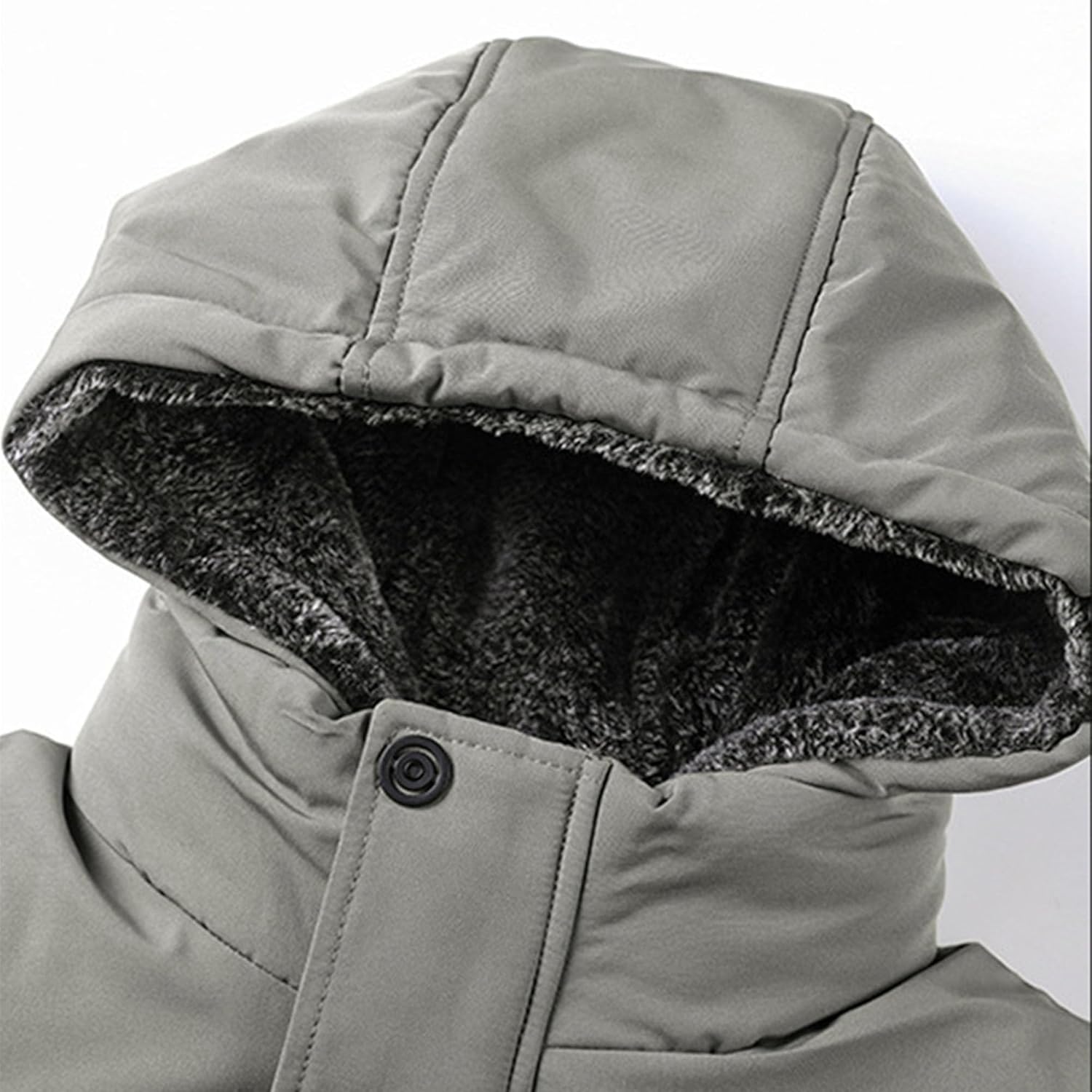 DGKaxiyaHM Men's Casual Military Parker Coat Long Sleeve Outerwear With Hood Thicken Waterproof Warm Bomber Jacket (6X-Large,Khaki)