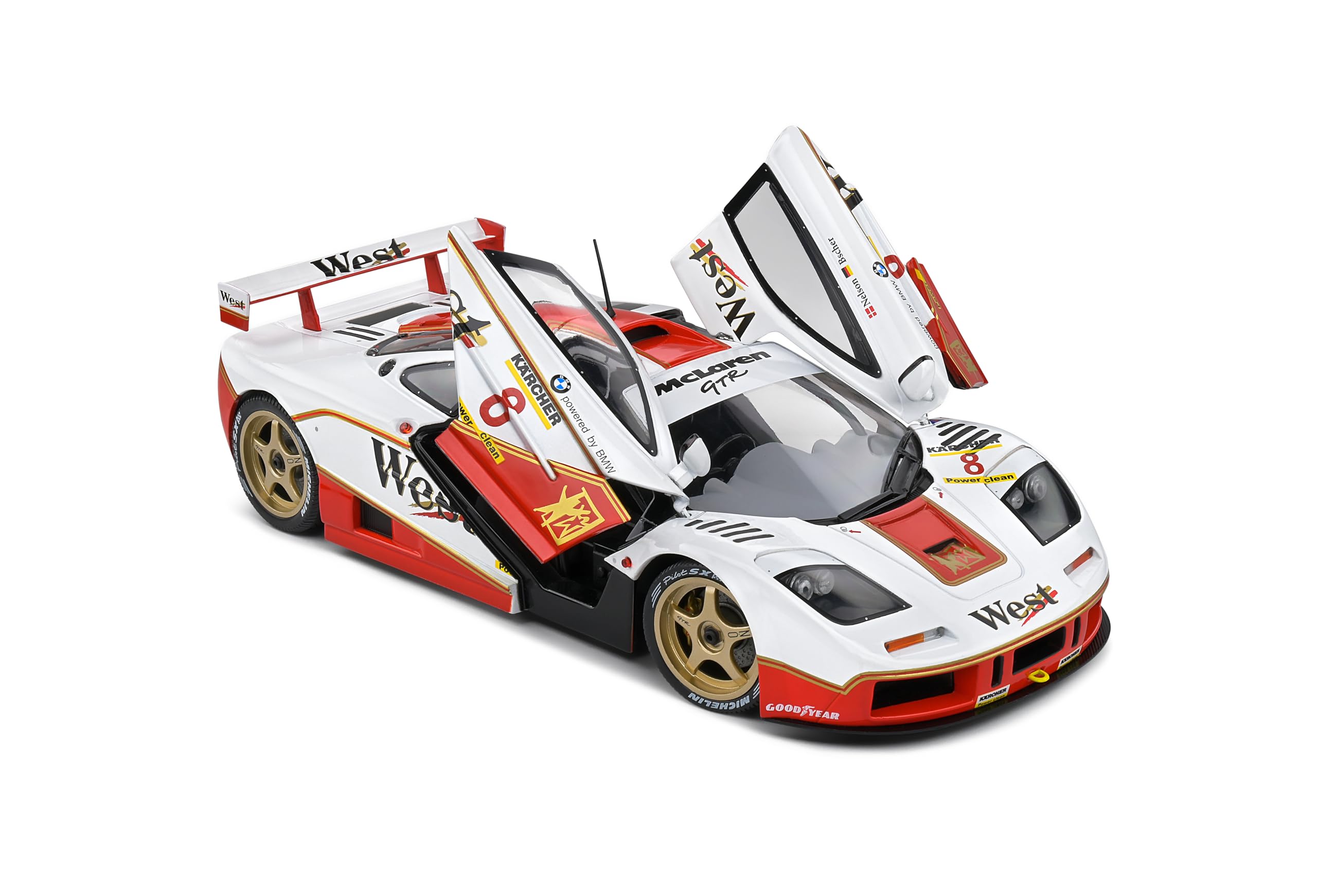 SOLIDO 1:18 MCLAREN F1 GTR Short Tail White #8 Price/BASCHER BPR