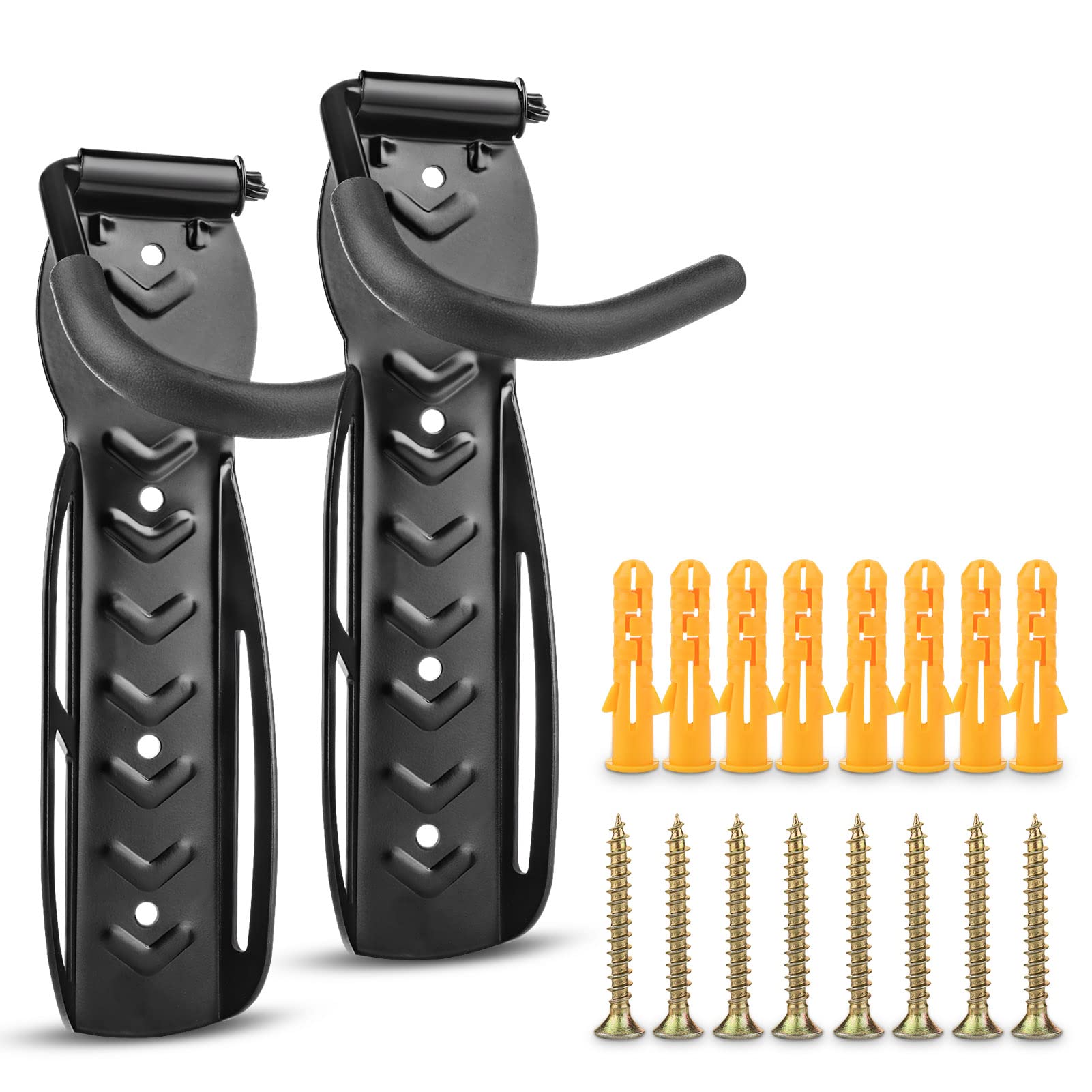 Trintion Bike Rack Wall Mounted Bicycle Hanger Garage Storage Holder Stands Cycling Vertical Hook Bracket Space Saving for Road Bike, MTB, Electric Bike, 4 Pack